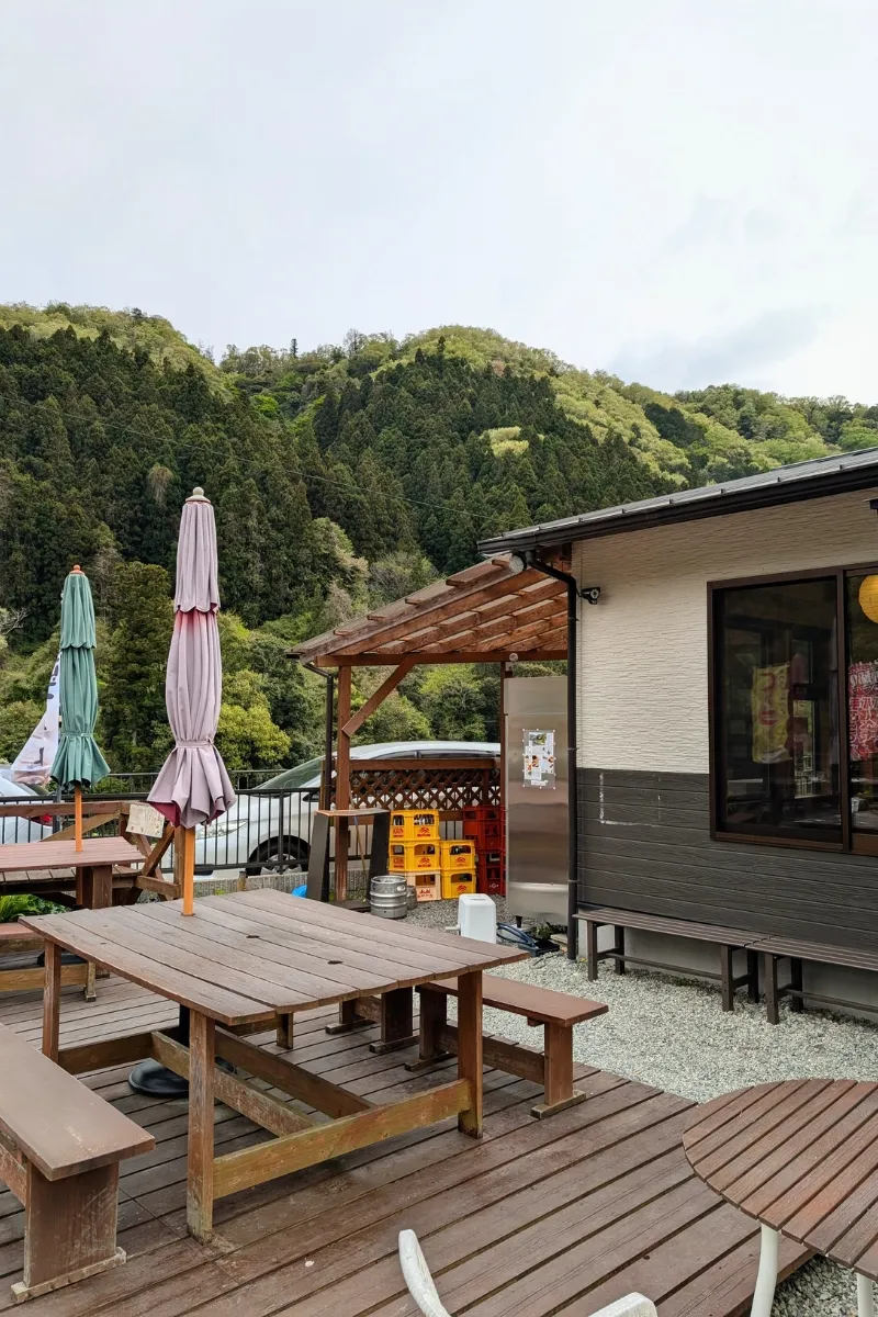 Kleines Restaurant in der Nähe der Takedao Station, Hyogo Präfektur
